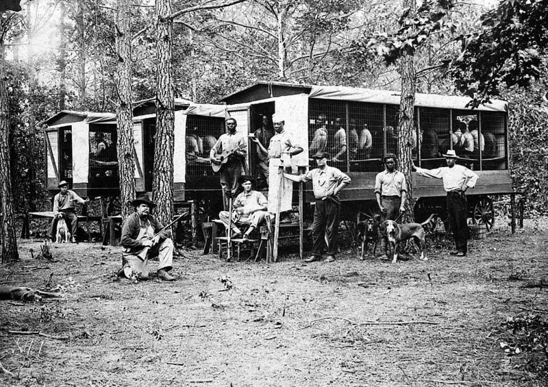 Темнокожие арестованные за бродяжничество и теперь будут использованы как бесплатная рабочая сила, 1908 год