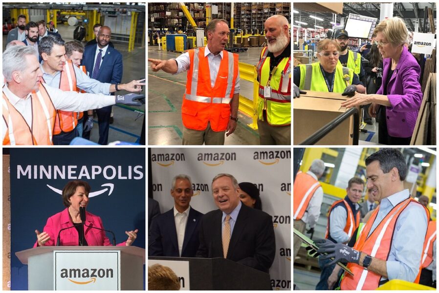 Карманные политики Amazon выступают в поддержку корпорации и рассказывают какое значение для страны имеет работа на складах