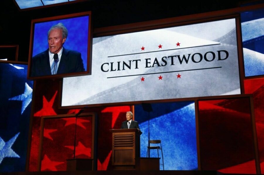 Клинт Иствуд выступает на съезде Республиканской партии в 2016 году